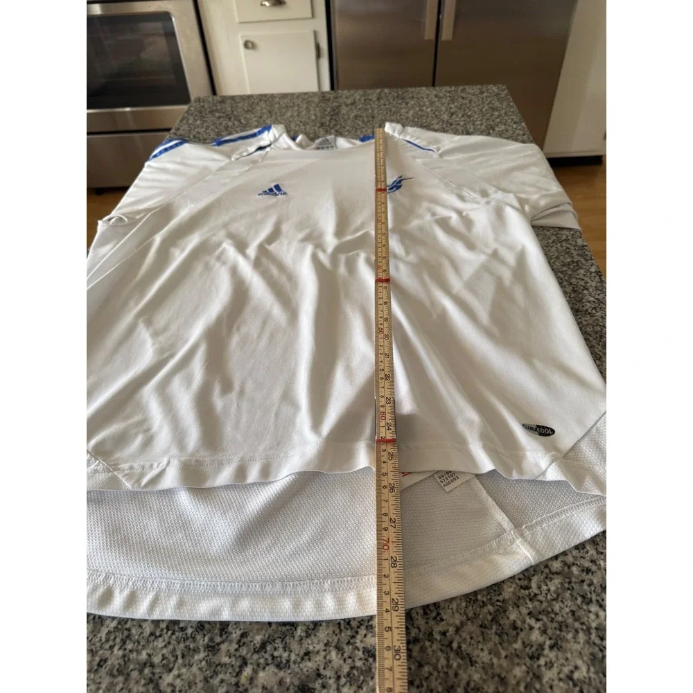 Adidas Soccer Jersey VTG  XL Blue White climacool Lot of 2 Excellent Y2K